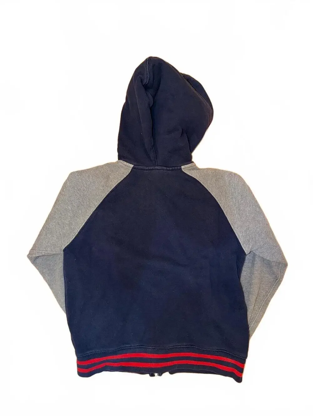 Polo Ralph Lauren Navy Grey Color Block Zip Hoodie Big Pony Kids Size L